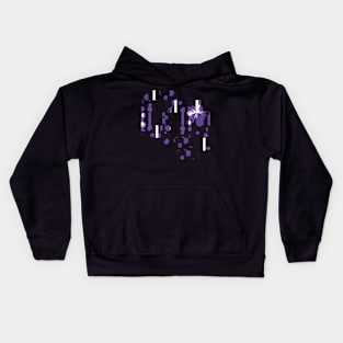 Through the Dark Purple and Black Kids Hoodie